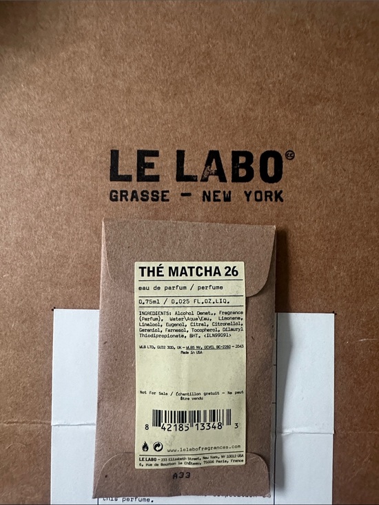 Le Labo Other - Le Labo Thé Matcha 26 - Brown & Cream Sample Envelope